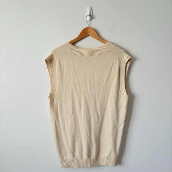 Aritzia Sunday Best Winston Wool Sweater Vest Whipped Cream Size Medium - Picture 5 of 7